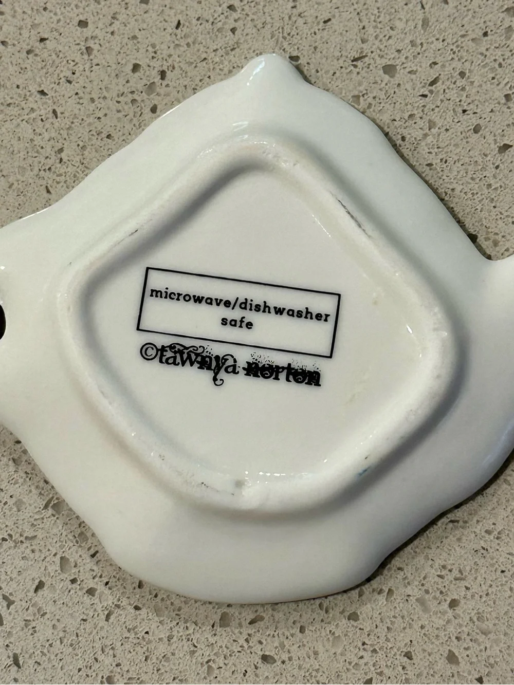White Ceramic Tea Bag Rest - 